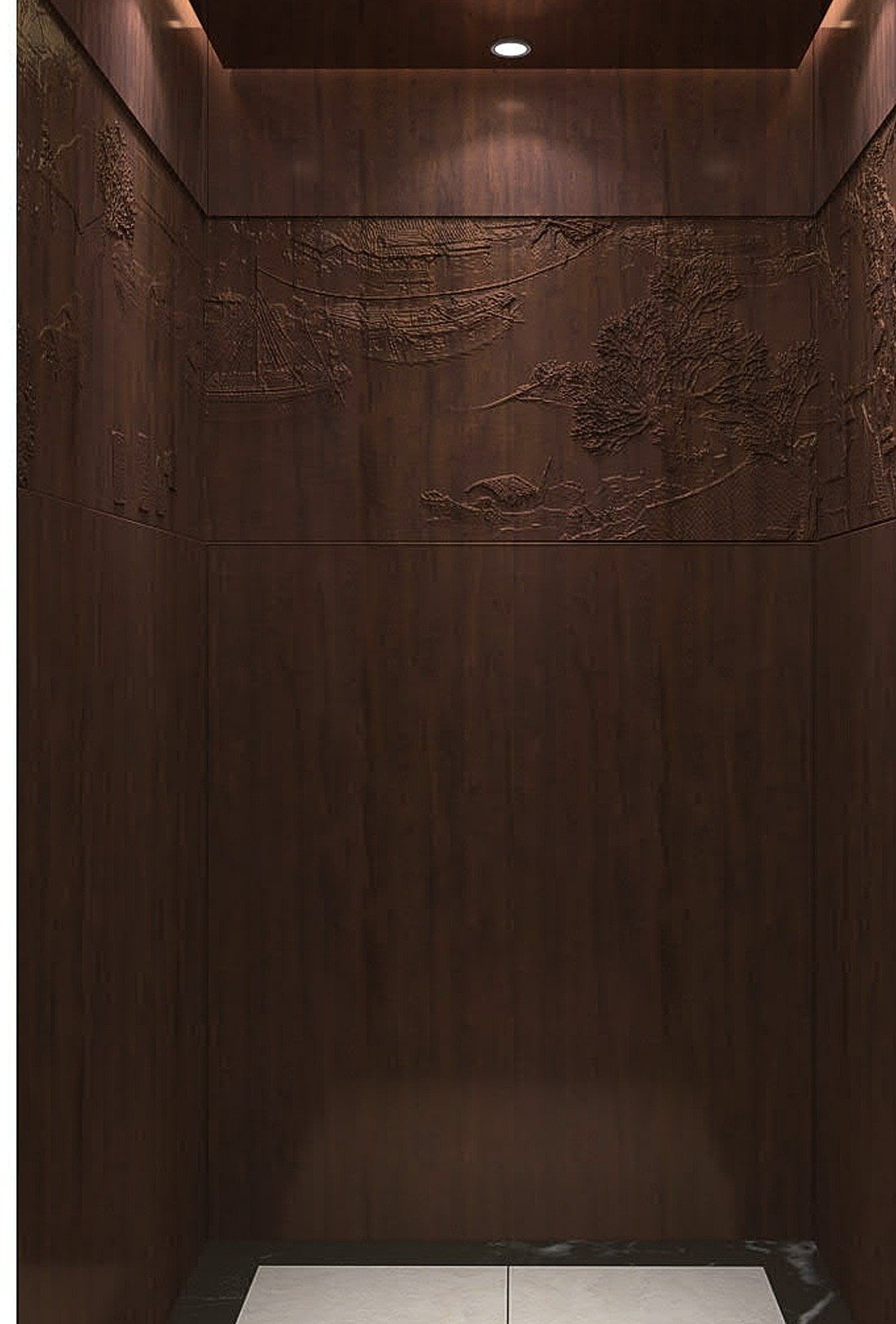 Obsidian — Span signature cabin interior, Dramatic, Modern, Architectural.